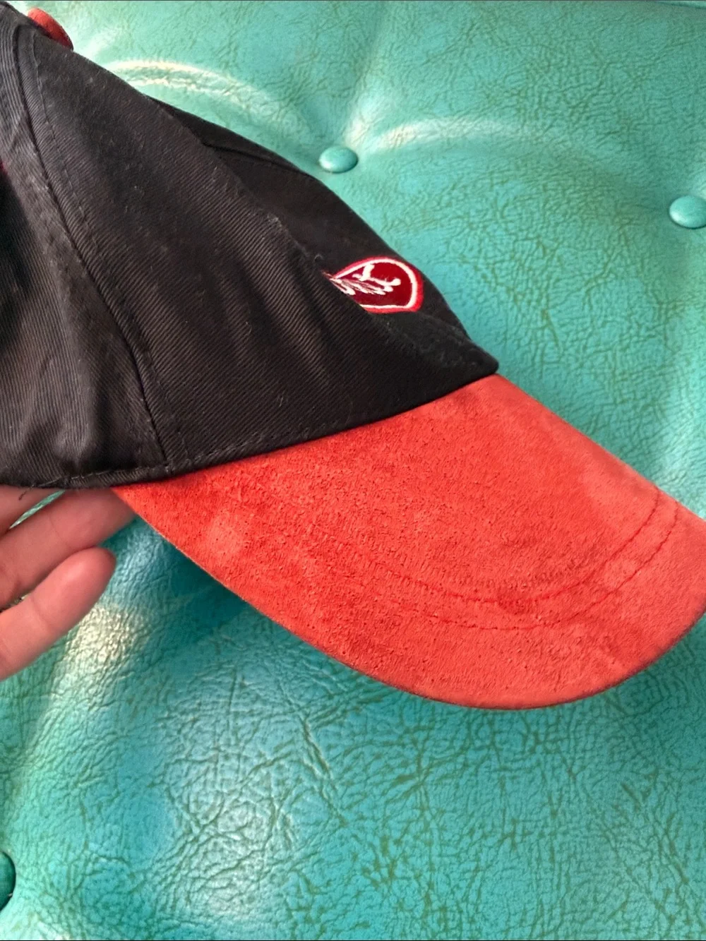 Peterbilt red and black trucker cap hat adjustable back